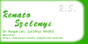 renato szelenyi business card