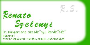 renato szelenyi business card